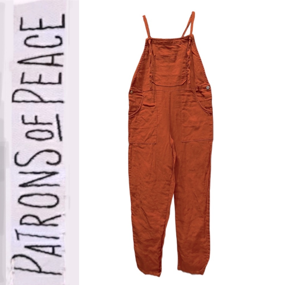 🎉HP🎉Patrons of Peace Burnt Orange Overalls Jumpsuit